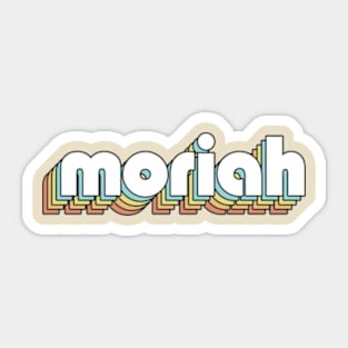 Moriah - Retro Rainbow Typography Faded Style Sticker